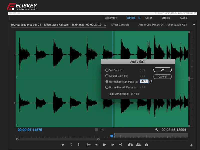 Hướng dẫn cách chỉnh âm thanh trong Adobe Premiere mới nhất